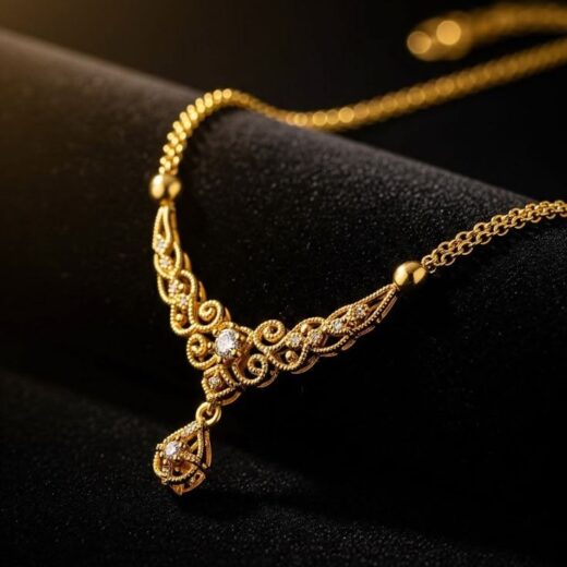 Floral Drop Necklace – 925 Silver or 22K Gold