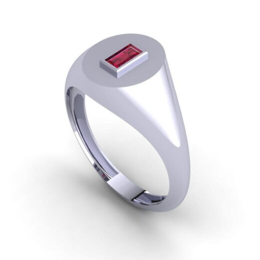 Rectangular Daring Engagement Zirconia Ring For Women – 925 Silver or 22K Gold