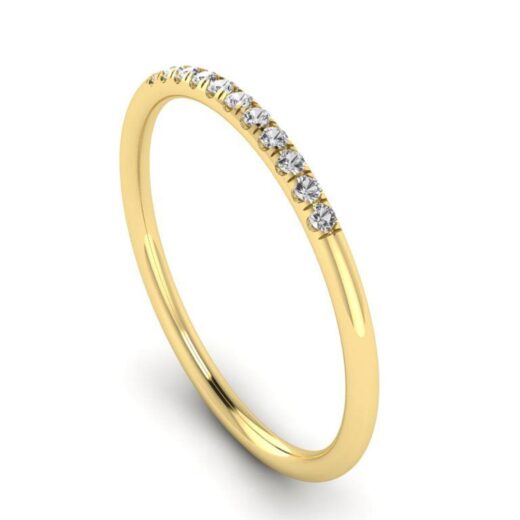 Eleven Stones Simple Zirconia Ring For Girls – 925 Silver or 22K Gold