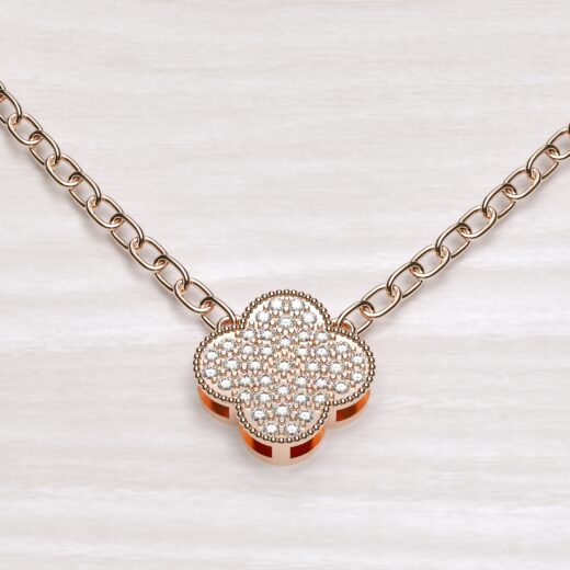 Four Leaf Clover Pendant Necklace – 925 Silver or 22K Gold
