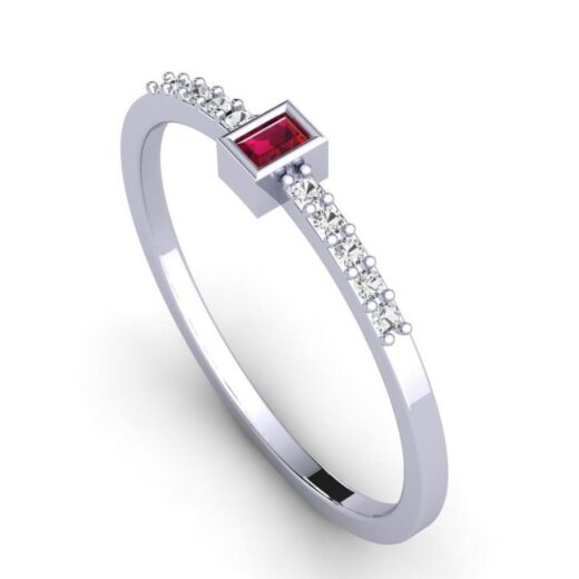 Biscep Stackable Solitaire Zirconia Ring for Girl – 925 Silver or 22K Gold