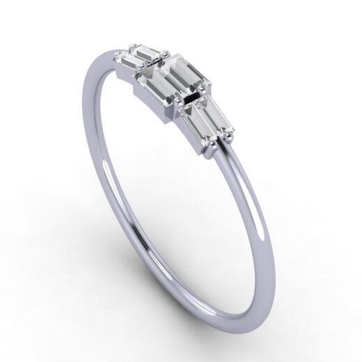 Multiple Baguette Ring for Male – 925 Silver or 22K Gold