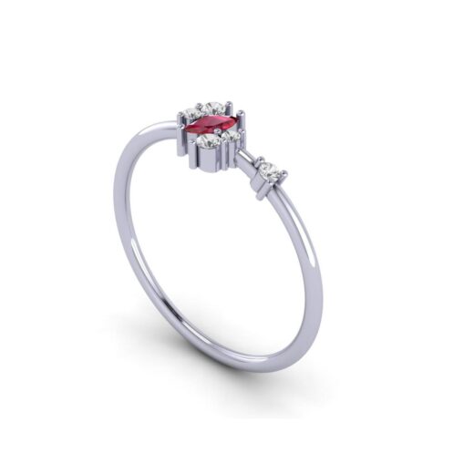 Ouro Fino Rubellite Zirconia Ring For Women – 925 Silver or 22K Gold