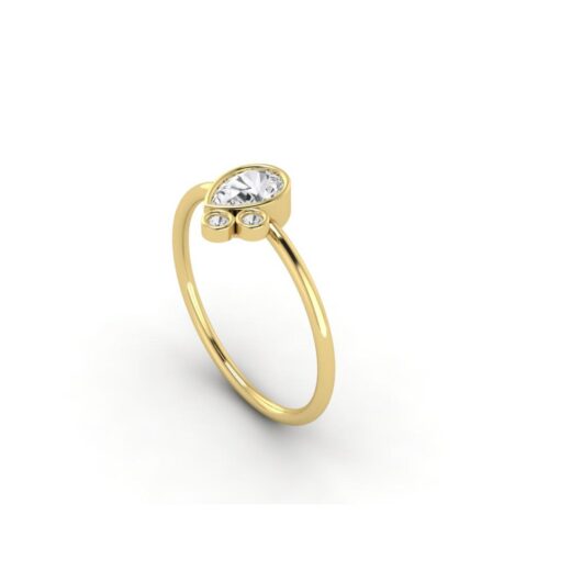 Pear Silver Zirconia Ring For Ladies – 925 Silver or 22K Gold