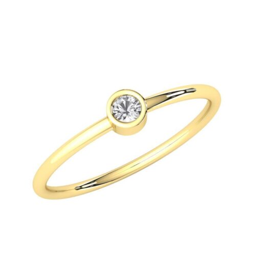 Simple Single Zirconia silver ring – 925 Silver or 22K Gold