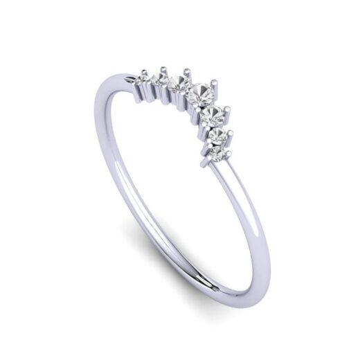 Mini Crown Silver Wedding Ring For Ladies – 925 Silver or 22K Gold