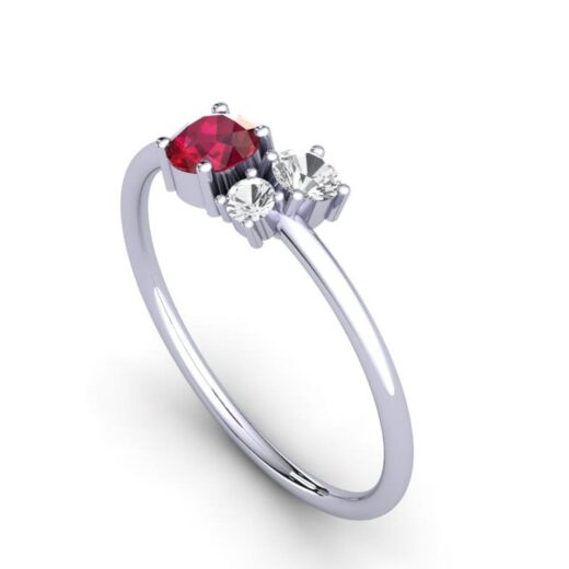 Lucia Zirconia Engagement Ring for Women – 925 Silver or 22K Gold