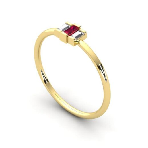 Rhodolite Garnet Wedding Zirconia Ring For Ladies – 925 Silver or 22K Gold
