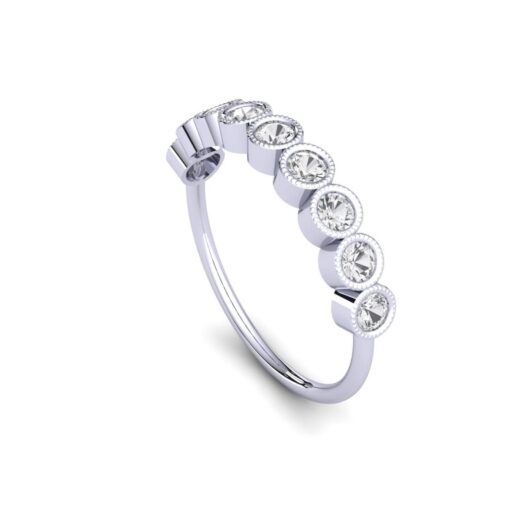 Nine Stone Engagement Zirconia Ring Women – 925 Silver or 22K Gold