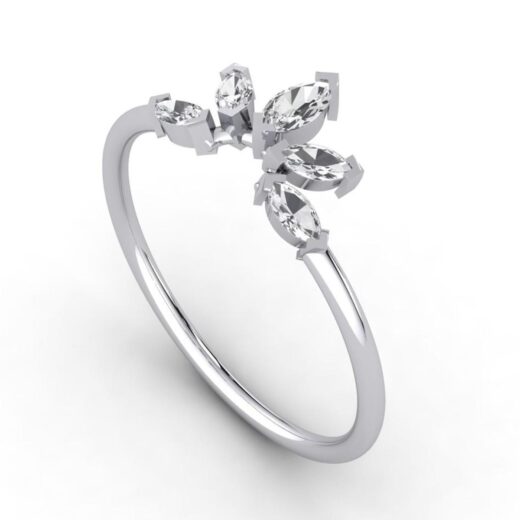 bisoulovely Oriane's Tiara Silver Zirconia Ring For Ladies – 925 Silver or 22K Gold