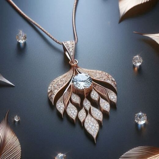 Luxury 24k Tiered Leaf Pendant Necklace – 925 Silver or 22K Gold