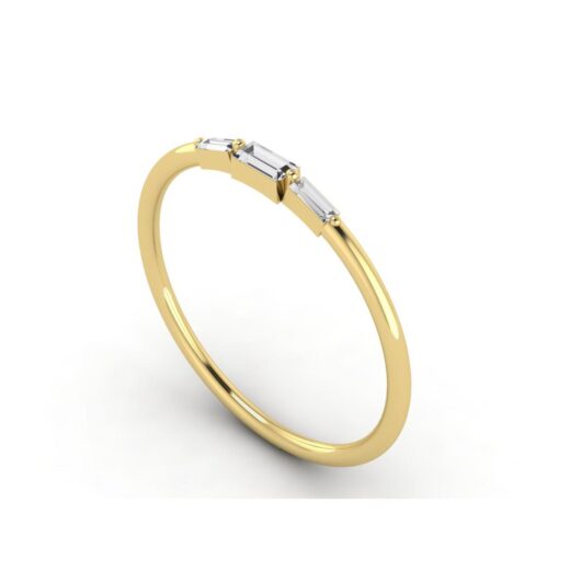 Simple Baguette Band for Girls – 925 Silver or 22K Gold