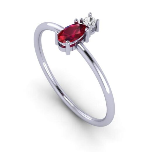 Petite Engagement Zirconia Ring For ladies – 925 Silver or 22K Gold