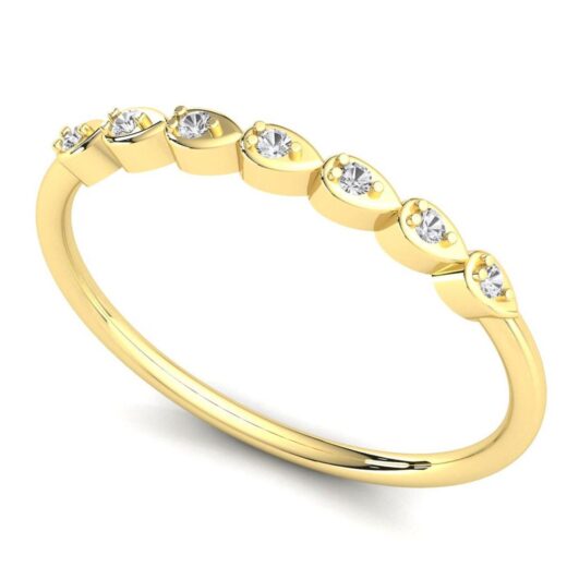 Bezel Set Stackable Zirconia Ring For Ladies – 925 Silver or 22K Gold