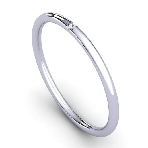 Simple Zirconia Engagement Ring For Girls – 925 Silver or 22K Gold