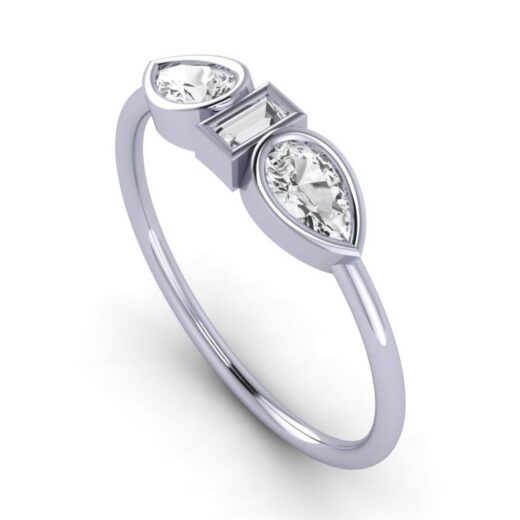 Petal Silver Wedding Ring For Ladies – 925 Silver or 22K Gold