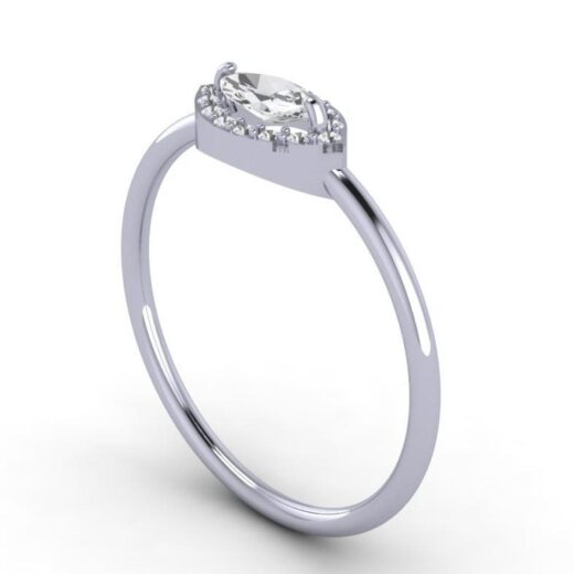 Eye Style Silver Zirconia Ring For Girls – 925 Silver or 22K Gold