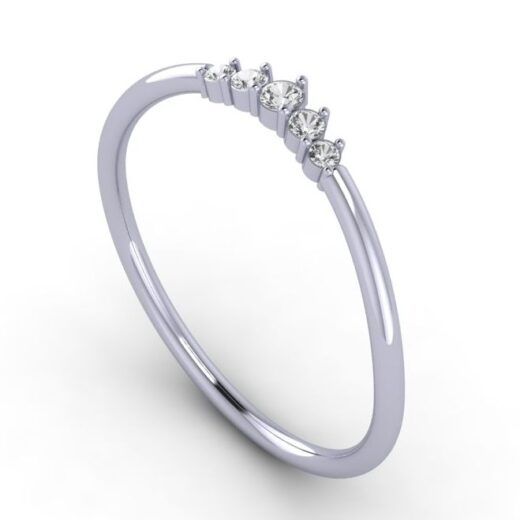 CZ Moissanite Zirconia Ring for Ladies – 925 Silver or 22K Gold