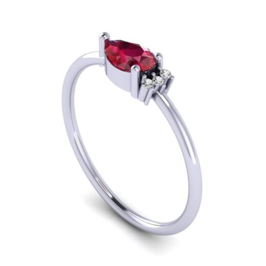 Pansy Engagement Zirconia Ring for women – 925 Silver or 22K Gold