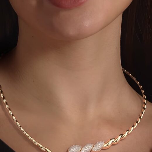 Marquise Leaf Necklace Set – 925 Silver or 22K Gold