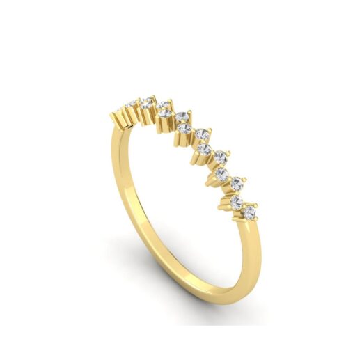 Scattered Style SIlver Zirconia Ring For Ladies – 925 Silver or 22K Gold