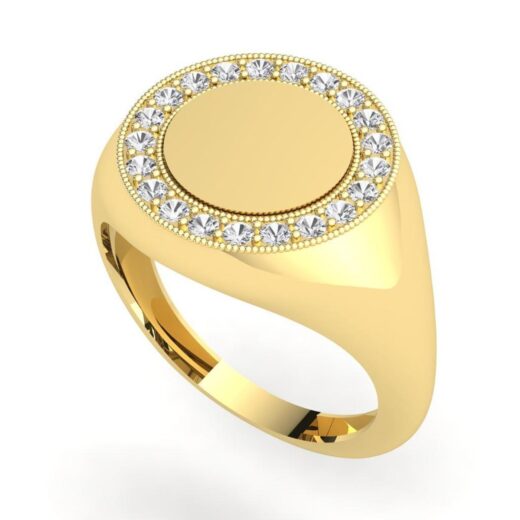 Moon Style Zirconia Wedding Ring for Ladies – 925 Silver or 22K Gold