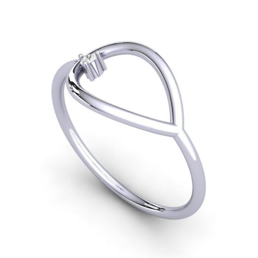 Pear Shape Silver Zirconia Ring For Ladies – 925 Silver or 22K Gold