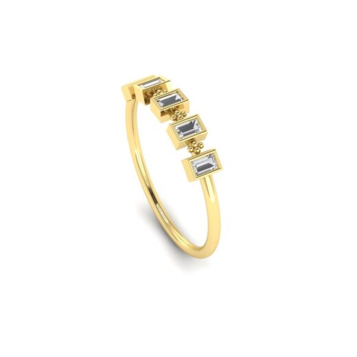 Moissanite Simple Zirconia Ring for Girls – 925 Silver or 22K Gold