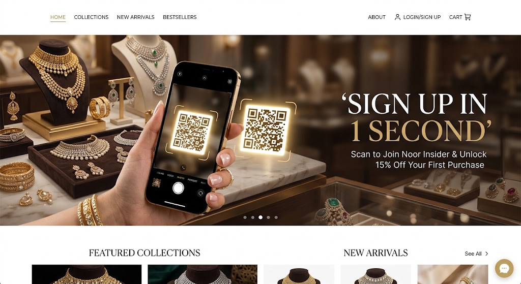 Sign Up in Just 1 Second with QR Code – Shop Faster at Sami Jewellers