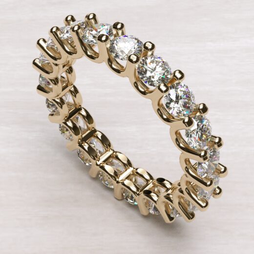 Classic Full Eternity Cubic Zirconia Shared-Prong Ring